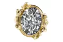 Inel Vintage Zircon Aur galben 14K vrc100y
